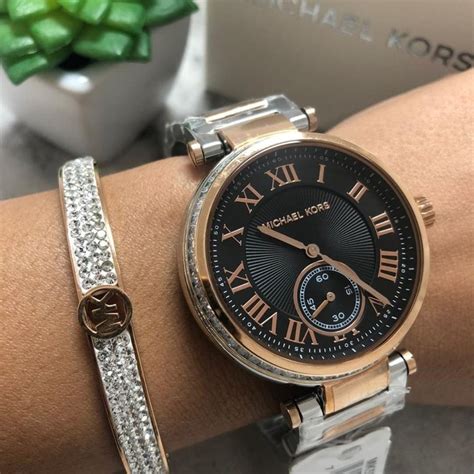 michael kors ladies skylar bracelet watch|Michael Kors Women's MK5957 Skylar Black Stainless Steel Watch.